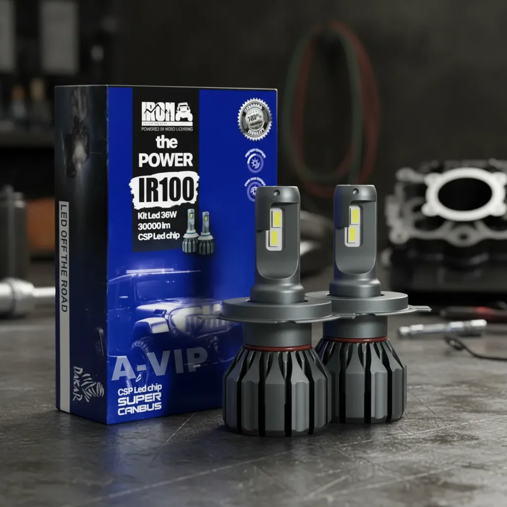 Kit Creed Led Ir100 Canbus No Da Error Para Alta Gama Avip H4 Gris Blanco Frío