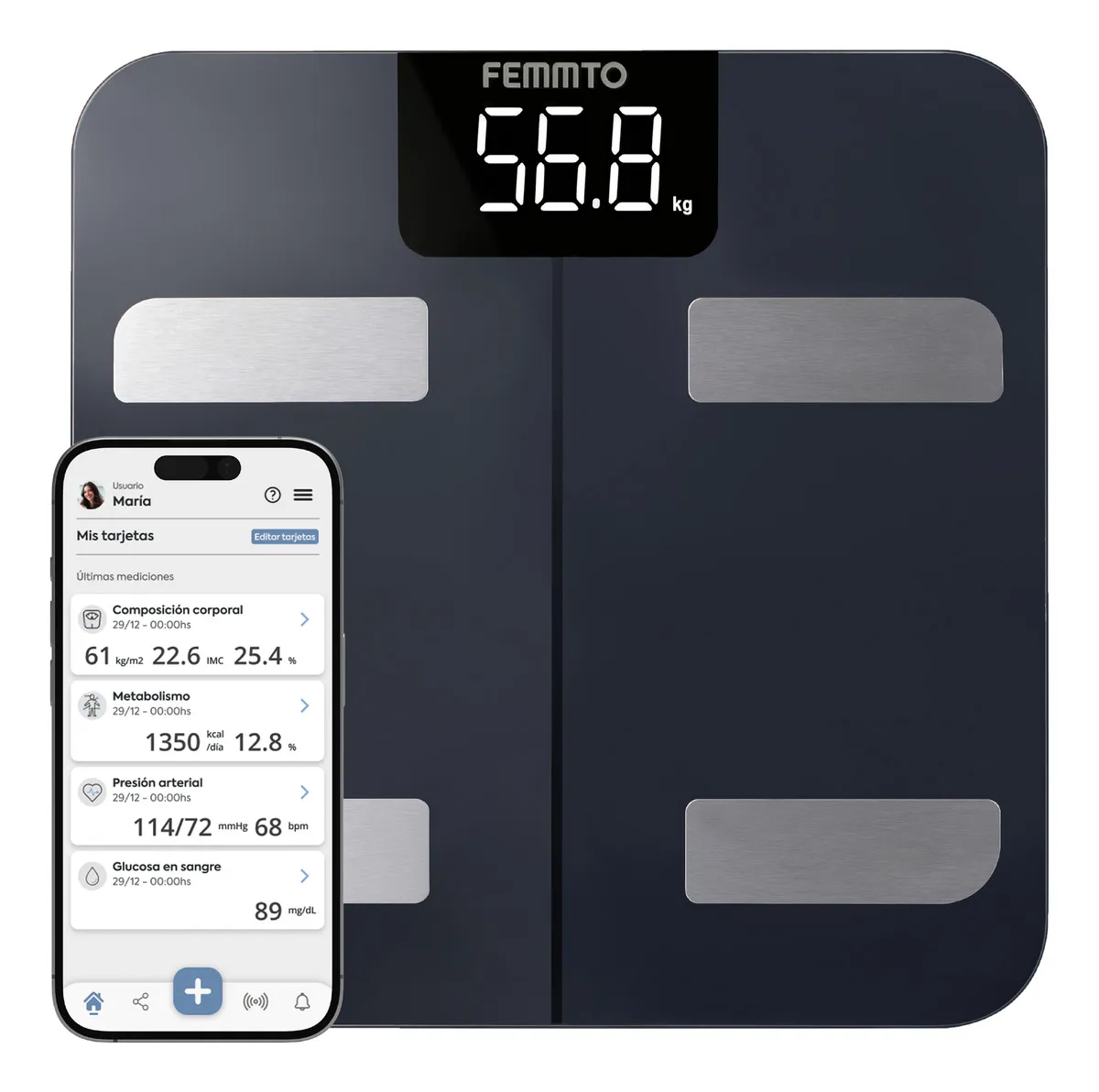 Balanza digital baño bluetooth